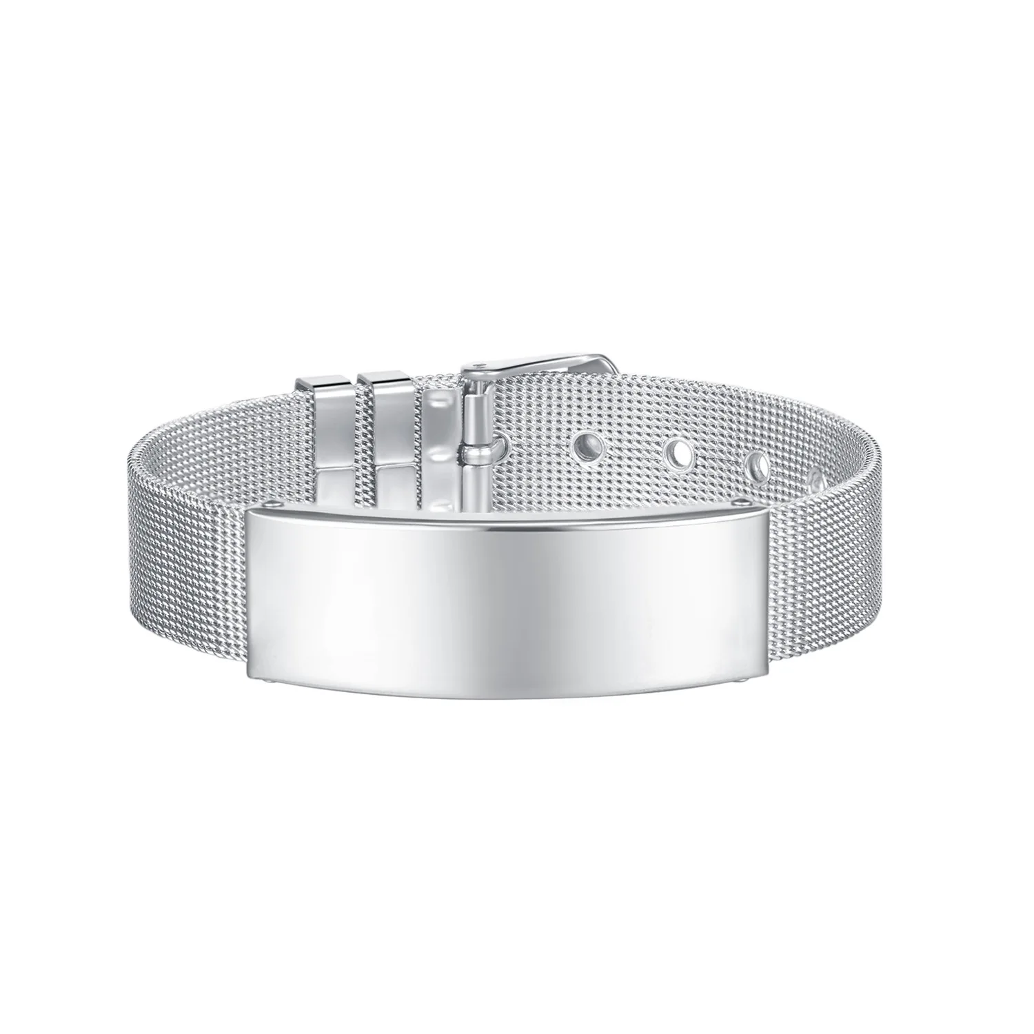 

New Mesh Chain Stainless Steel Bracelets Bar Bangles Adjustable Wristband for Men Woman Jewelry