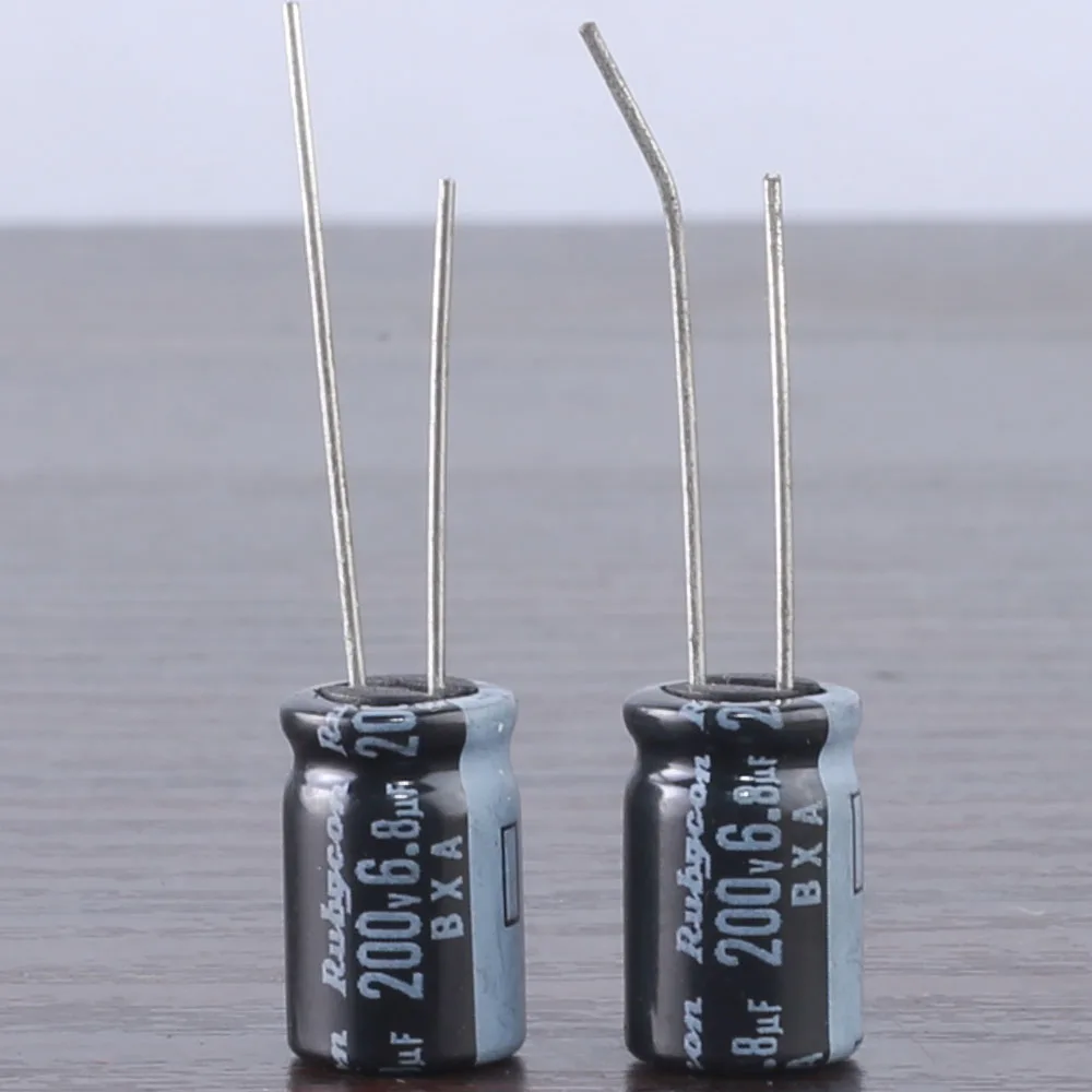 

2pcs RUBYCON BXA 6.8uf 200v 6.8mfd Capacitor long life 105℃ 8*11.8mm