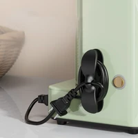 10pcs plug holder wall power cord wall sticker fastening clamp storage data cable organizer office supplies