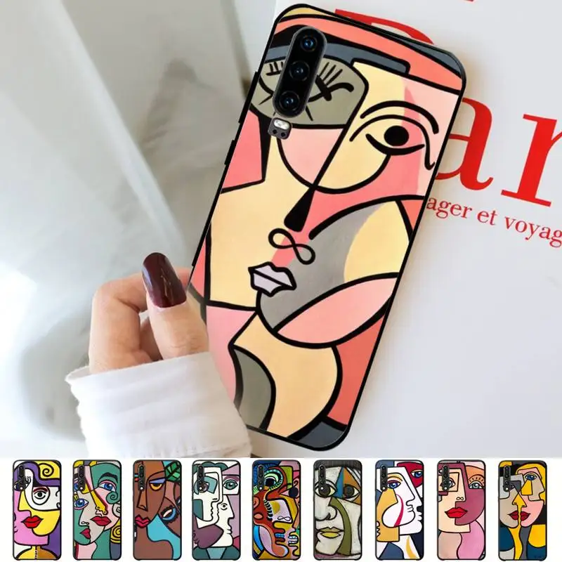 

Picasso Abstract Art Painting Phone Case for Huawei P30 40 20 10 8 9 lite pro plus Psmart2019