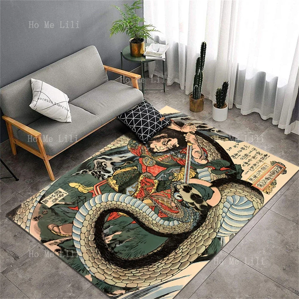 Японский укиё-э мастер утагава куниоши картина с водными краями шара ковер для