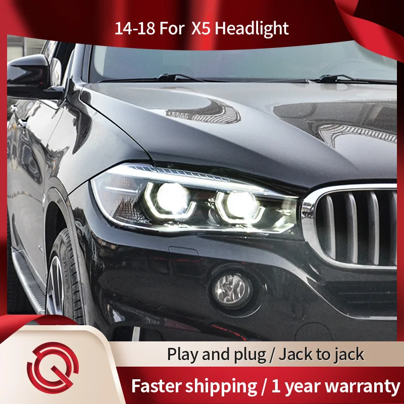 

Car Styling Headlight For BMW X5 F15 LED Headlights 2008-2014 Head Lamp DRL Signal Projector Lens Automotive Accessories Front