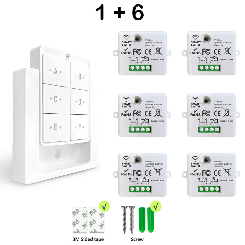 Беспроводной интеллектуальный выключатель WenQia 220В