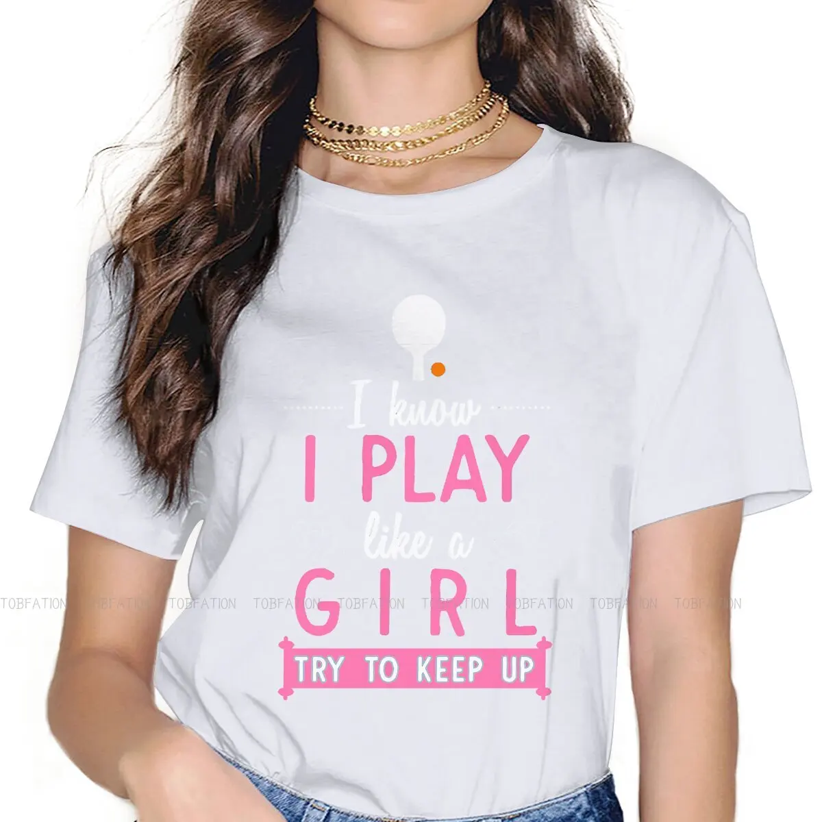 

I Play Like A Girl Special TShirt for Girl Ping Pong the Animation Top Quality New Design Graphic T Shirt Short Sleeve