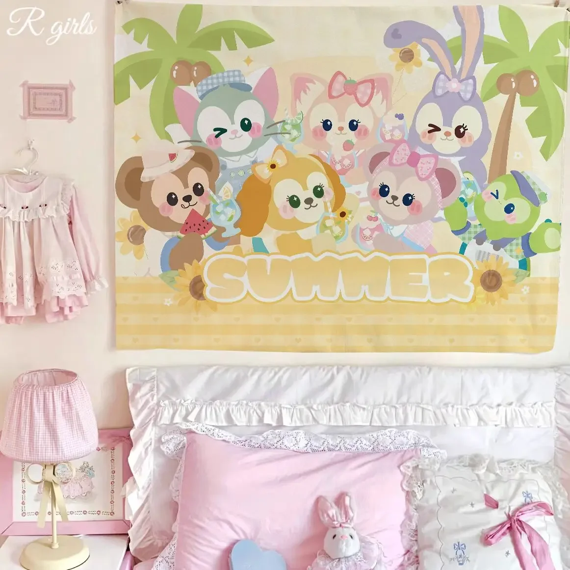 Красивая подвесная ткань LinaBall украшение для спальни гобелен Дисней фоновая