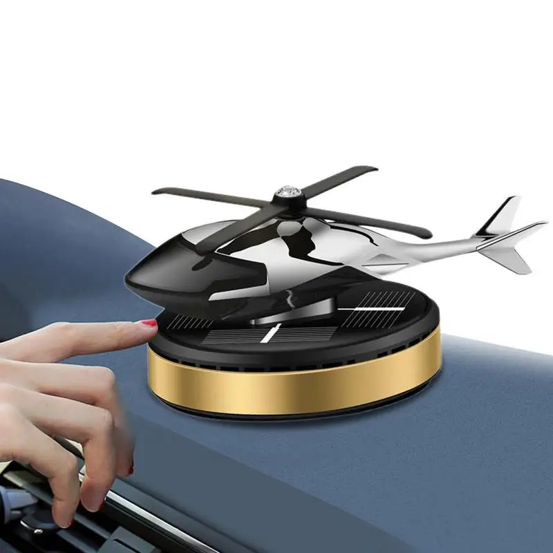 

Aviation Car Scents Air Freshener Solar Powered Rotating Helicopter Shape Car Air Purifier Alloy Car Scents Perfume Diffuser