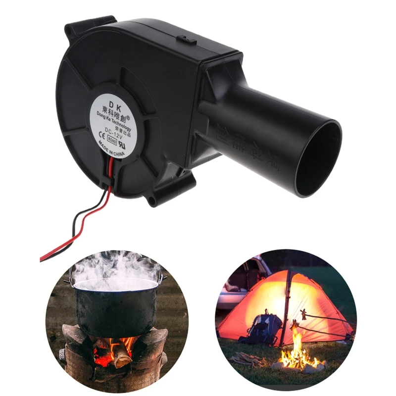 

Portable BBQ Fan for DC 12V 2A 5600R/for M Air Turbo Blower for Barbecue Picnic Camping Fire Starter Cooking Tool M4YD