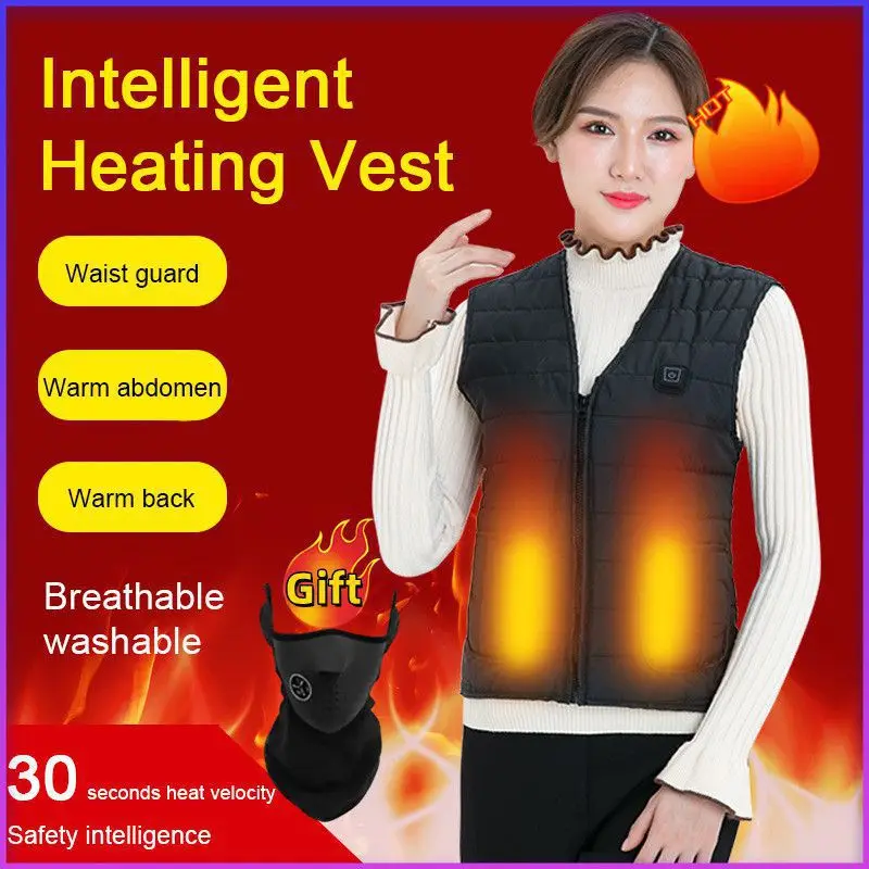 

Winter Heated Vest Men Women Usb Heated Jacket 5 Zones Self Heating Vest Thermal Waistcoat Clothing Outdoor Hunting Hiking Vests