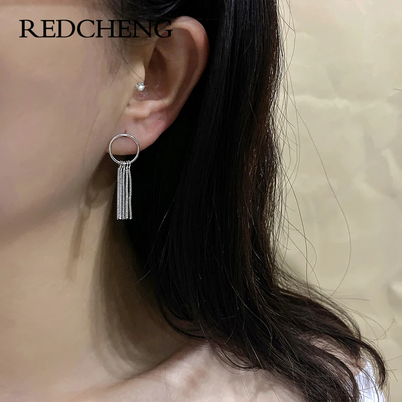 

REDCHENG предотвращает аллергию цепь Серьги кисточки для женщин модные Очаровательные простые темпераментные подарки на день рождения Оптова...