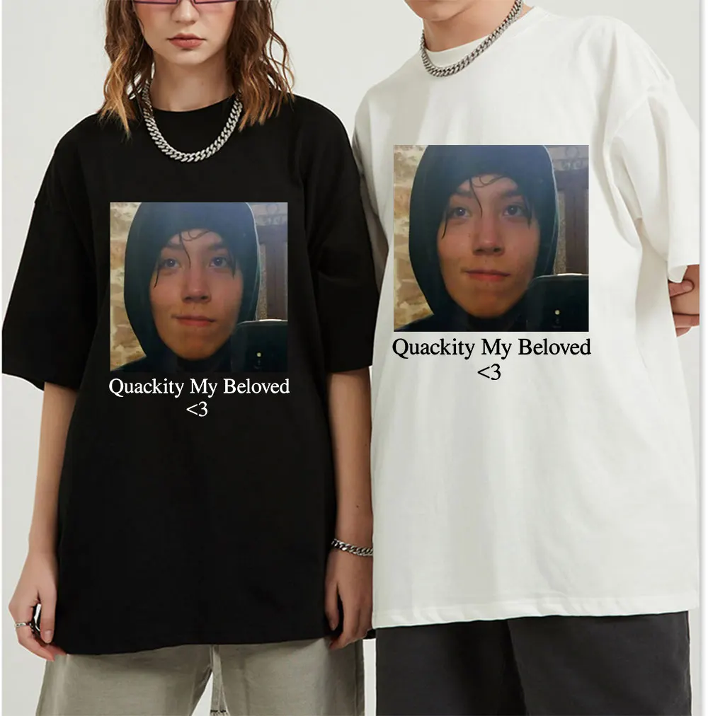 

Quackity Beloved Merch Men's Oversized T Shirt Merch Men Clothes Graphic T Shirts Streetwear Harajuku T-shirts Print Shirt Tops