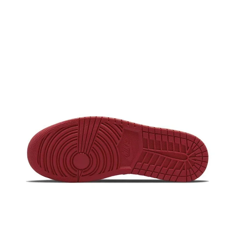 Original Air Jordan 1 low &quotRed Anti-Slip Low Top Retro Basketball Shoes Men's Sneakers Red and White Black 553558-610