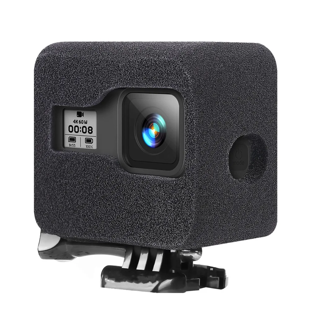 Windshield Wind Noise Reduction Sponge Foam Case Cover Housing Cap For 8 Black Action Camera Accessories |
