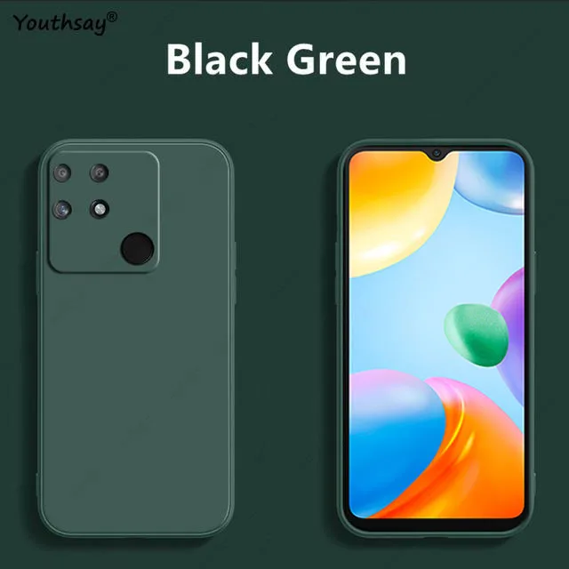 For Poco C40 Case for Xiaomi Poco C40 Cover Funda Coque Soft Original Liquid Silicone Phone Bumper For Poco C40