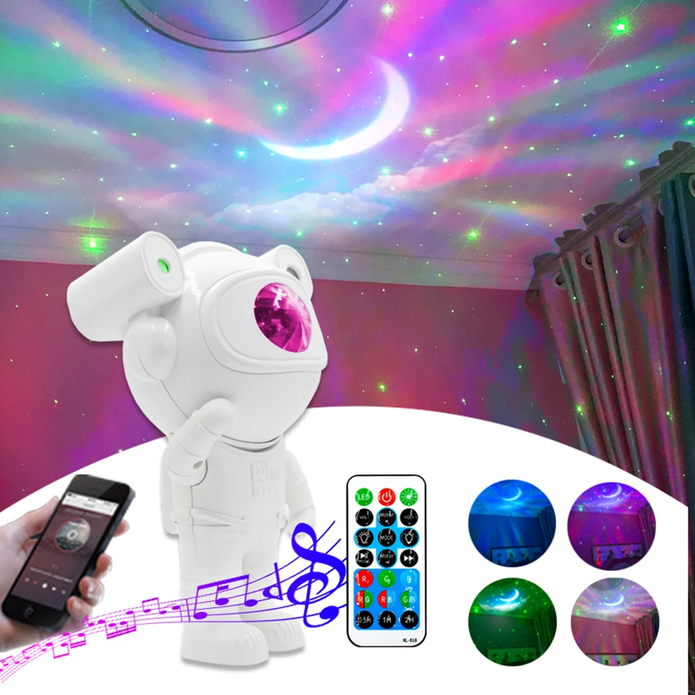 

LED Astronaut Stage Projection Lights with Remote Control Landscape Projector Lamp Rotatable Timing Function Decorative Lighting