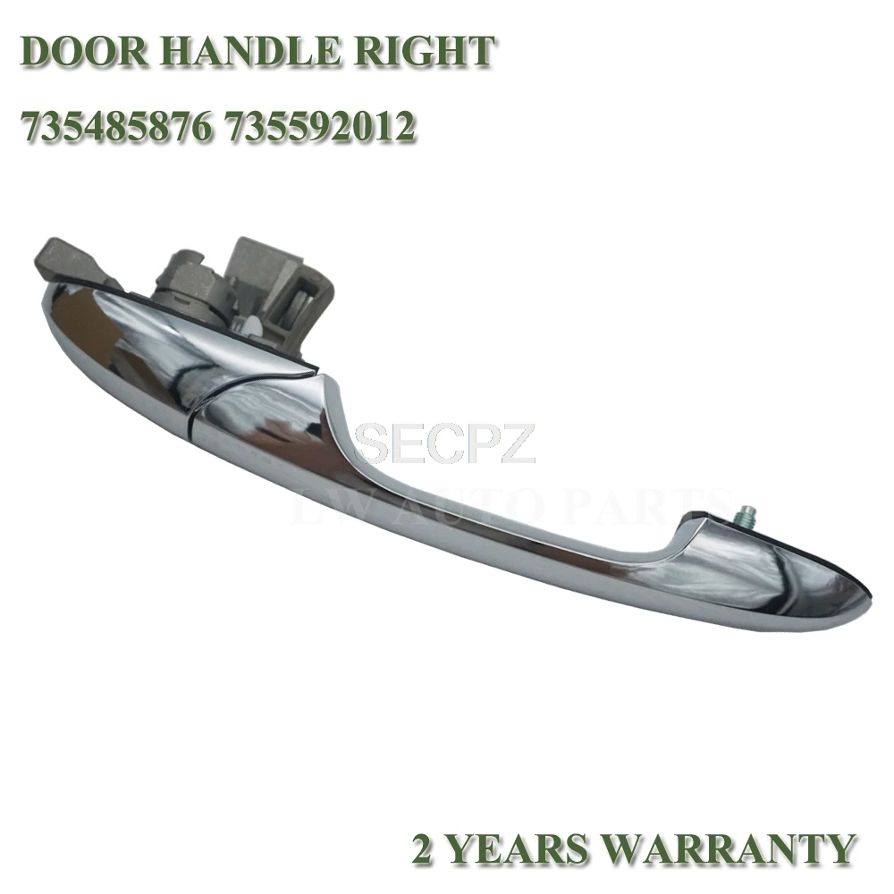 

Car Door Left Handle for Fiat 500 Near Side Passenger Side Offside Chrome Door Handles 735592026 735485872