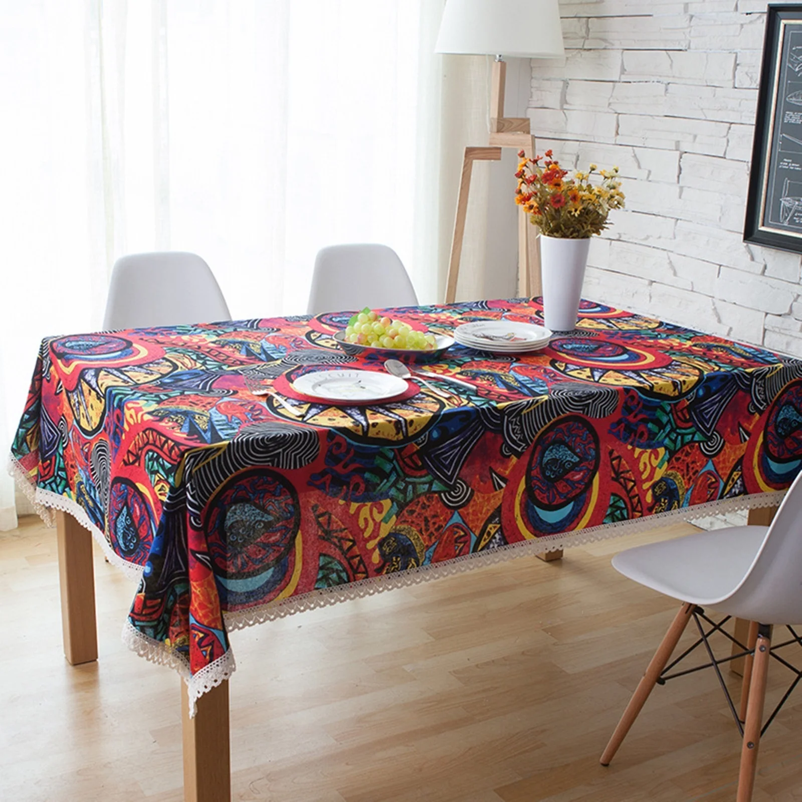 

Скатерти из хлопка, водонепроницаемые чехлы для стола, украшение для красочного обеденного стола, журнального столика