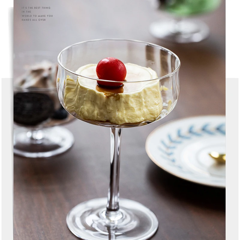 

Dessert Cup Cocktail Glass Goblet Ice Cream Bowl Cold Dish Bowls Snack Yogurt Container For Wedding Party