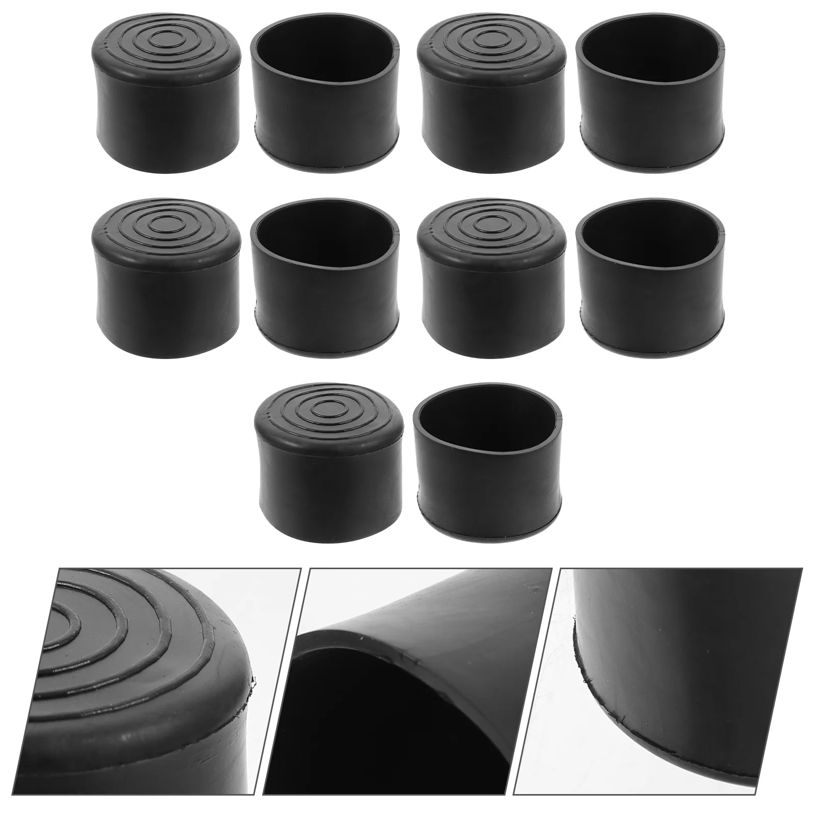

10 Pcs End Caps Pipe Dome Bolt Rubber Pvc Round Screw Covers Plastic Protectors