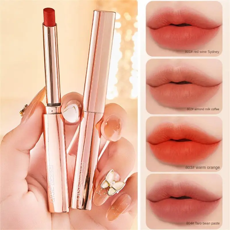 

QISE 4 Color Matte Lipstick Natural Waterproof Long Lasting Smooth Lip Balm Lightweight Lipsticks Makeup Cosmetics For Women New