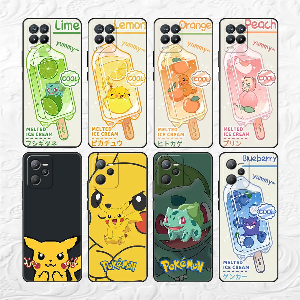 

Pkemon чехол для Realme 8 GT Noe 2 3 5 7 6 Pro 8i C35 C21 C21y 9 Plus 11 C55 C53 чехол для телефона