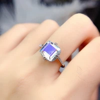 mercury mystic topaz square asscher cut white topaz ring in 925 sterling silver engagement women ring