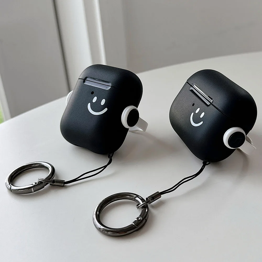 Музыкальный держатель дизайн гарнитуры чехол для Apple AirPods 1 2 3 Pro 2nd Simple Smile Love Heart
