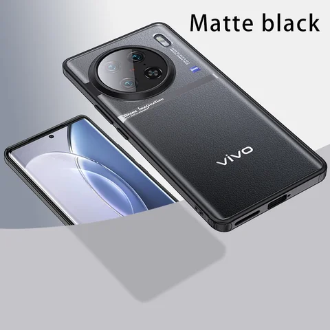 Жесткий матовый прозрачный чехол-накладка для VIVO X90 Pro с защитой от отпечатков пальцев