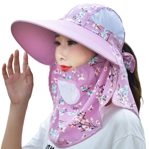Шляпа Женская Солнцезащитная с широкими полями и защитой от УФ-лучей