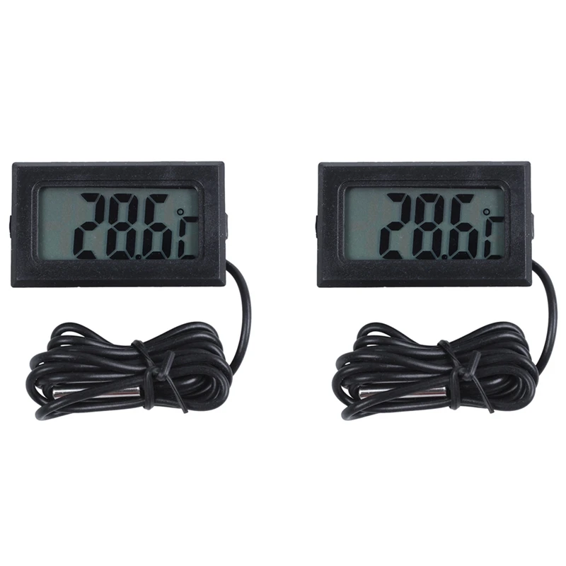 

2X Digital Thermometer With LCD For Fridges Freezers