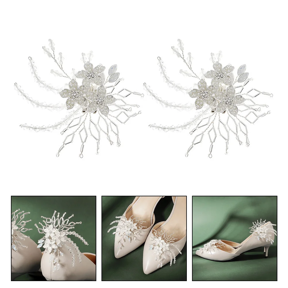 

Shoe Buckle Shoe Brooch Clip Rhinestone Decor Wedding Shoe Decoration Charms Crystal Shoe Clip Bride Floral Decor