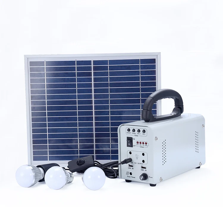 

China manufacturer portable off grid panel energy powered outdoor led light 10w solar panel 12v kit