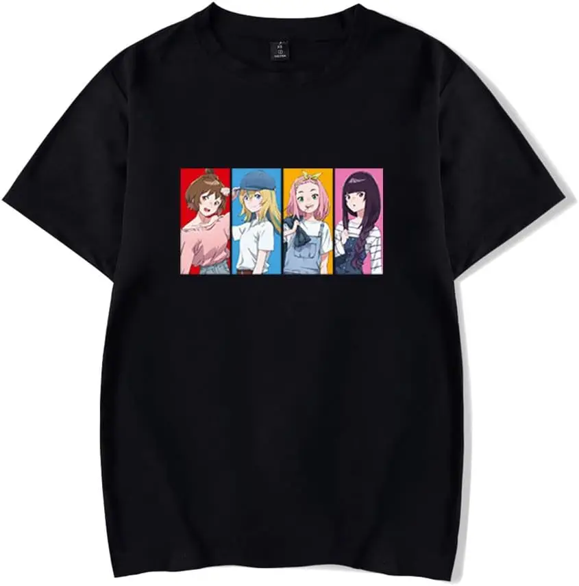 Футболка Yoru no Kurage wa Oyogenai аниме Merch Повседневная футболка с коротким рукавом