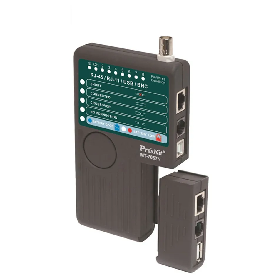 

Practical MT-7057N 4 in 1 Network Cable Tester Analyzer BNC USB Test Wire Circuit Breaker Finder Telephone Line
