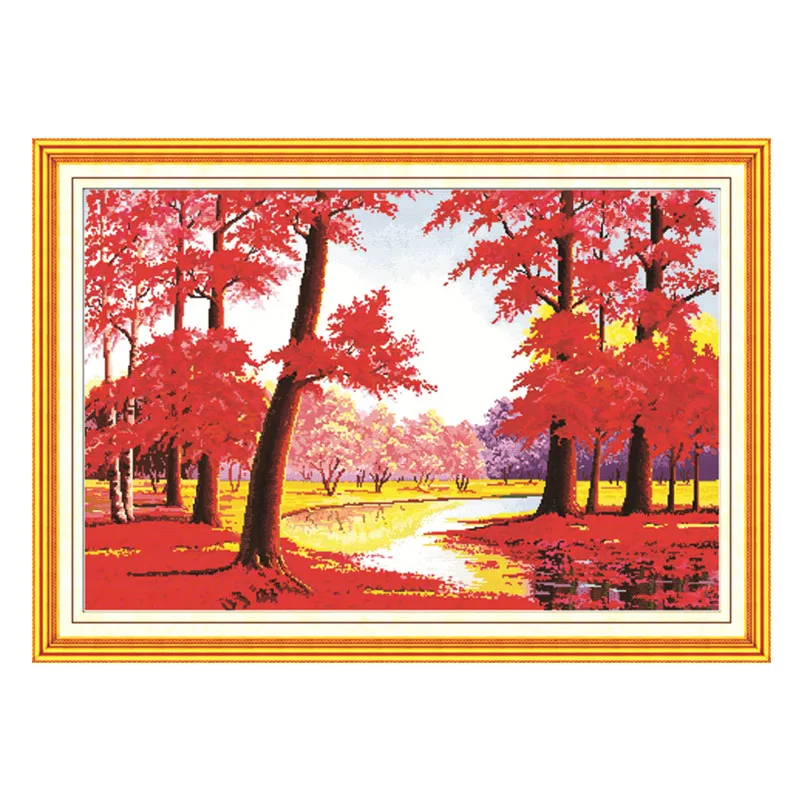 Набор для вышивки крестиком шанс садом lanscape 14 карат 11 печать холста вышивка