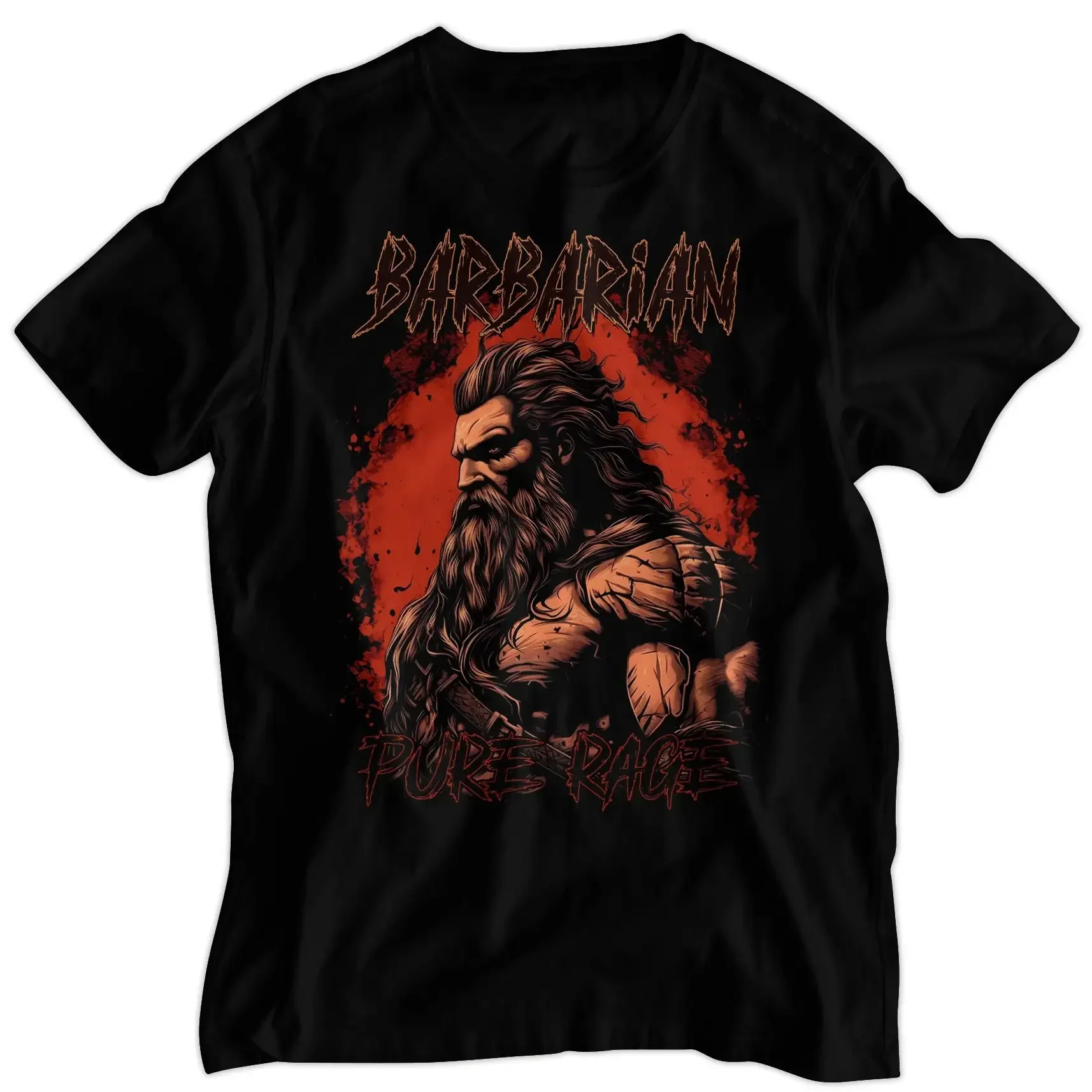 Фото Футболка для ролевых игр Barbarian DnD, высококачественная, экологически чистая, для любителей подвигов в подземельях. №1