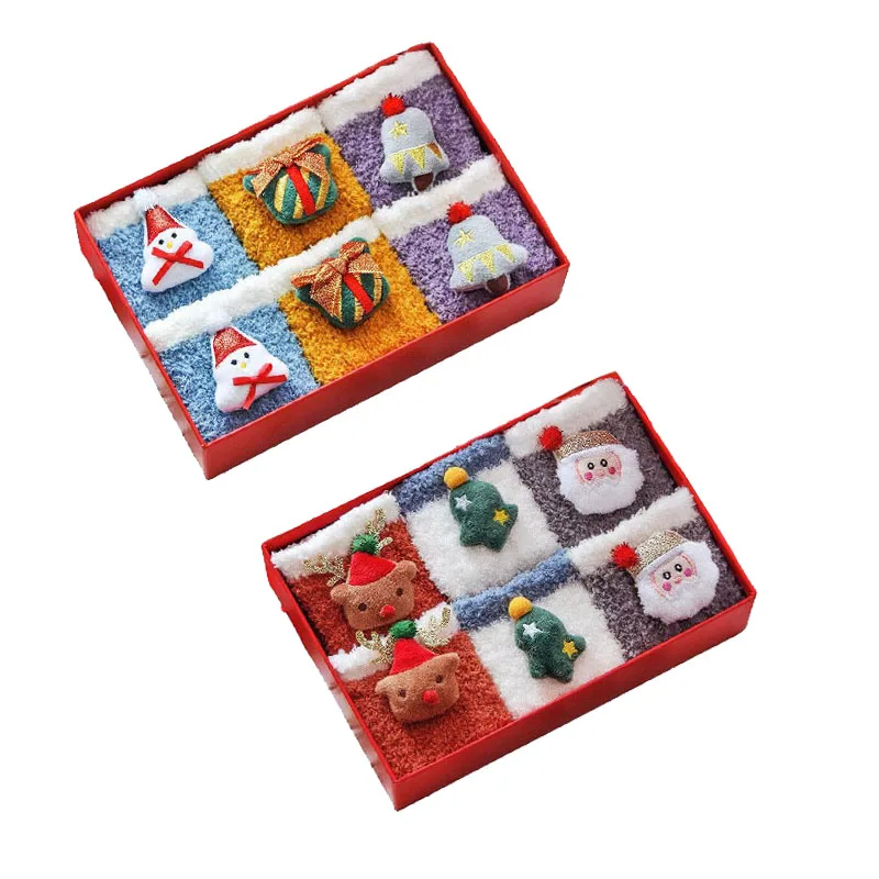 

Милые рождественские хлопковые носки, Подарочная коробка для девочек, удобные, универсальные, изысканные, красивые, практичные подарки на Рождество