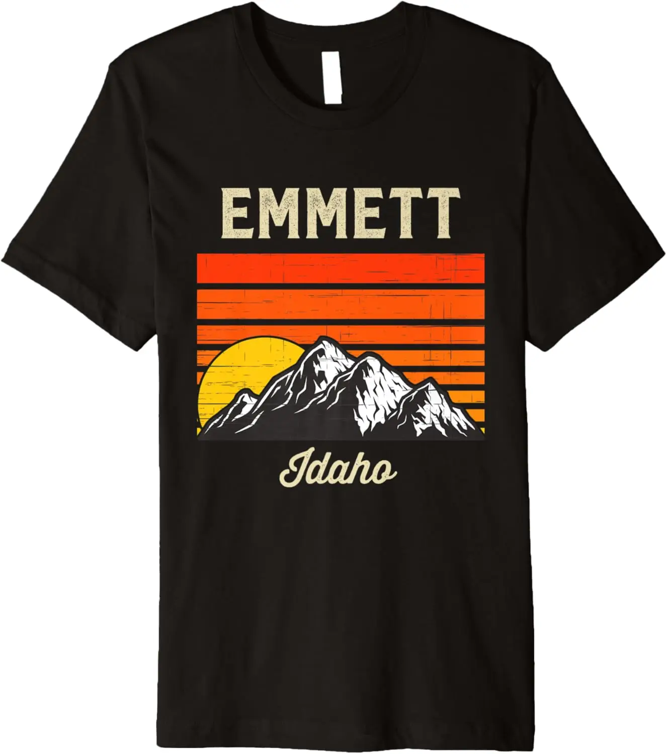 Сувенирная футболка премиум-класса Emmett Idaho Retro City State USA