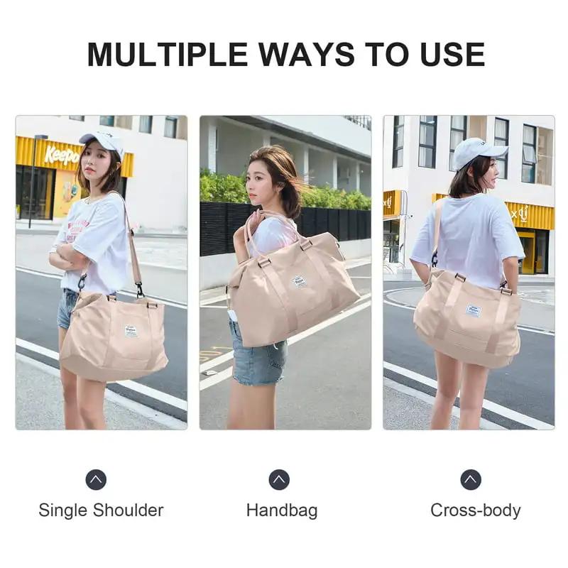 Gorgeous Striking Sports Tote Gym Bag for Women - Shoulder Weekender Travel Duffel Bag, Perfect Overnight Boarding Bag for Men.
