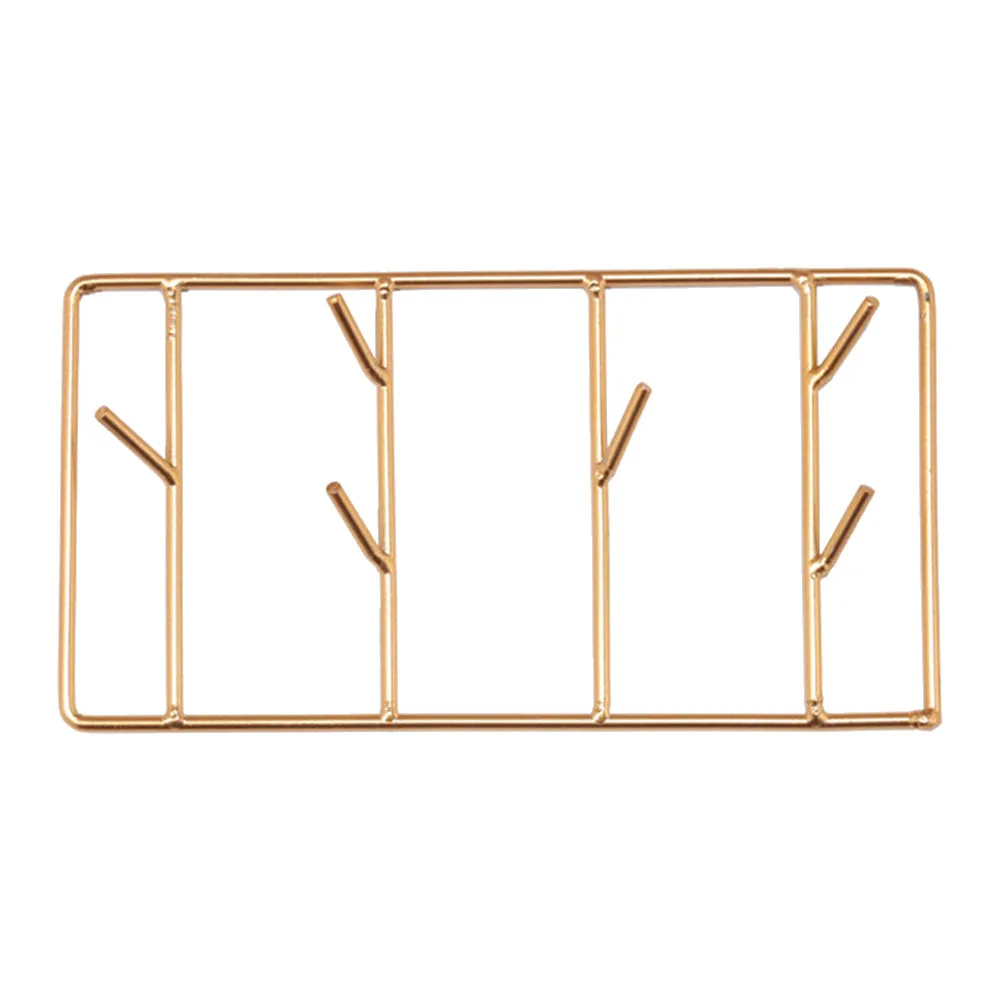 Современный и простой золотой настенный крючок из кованого железа небольшой