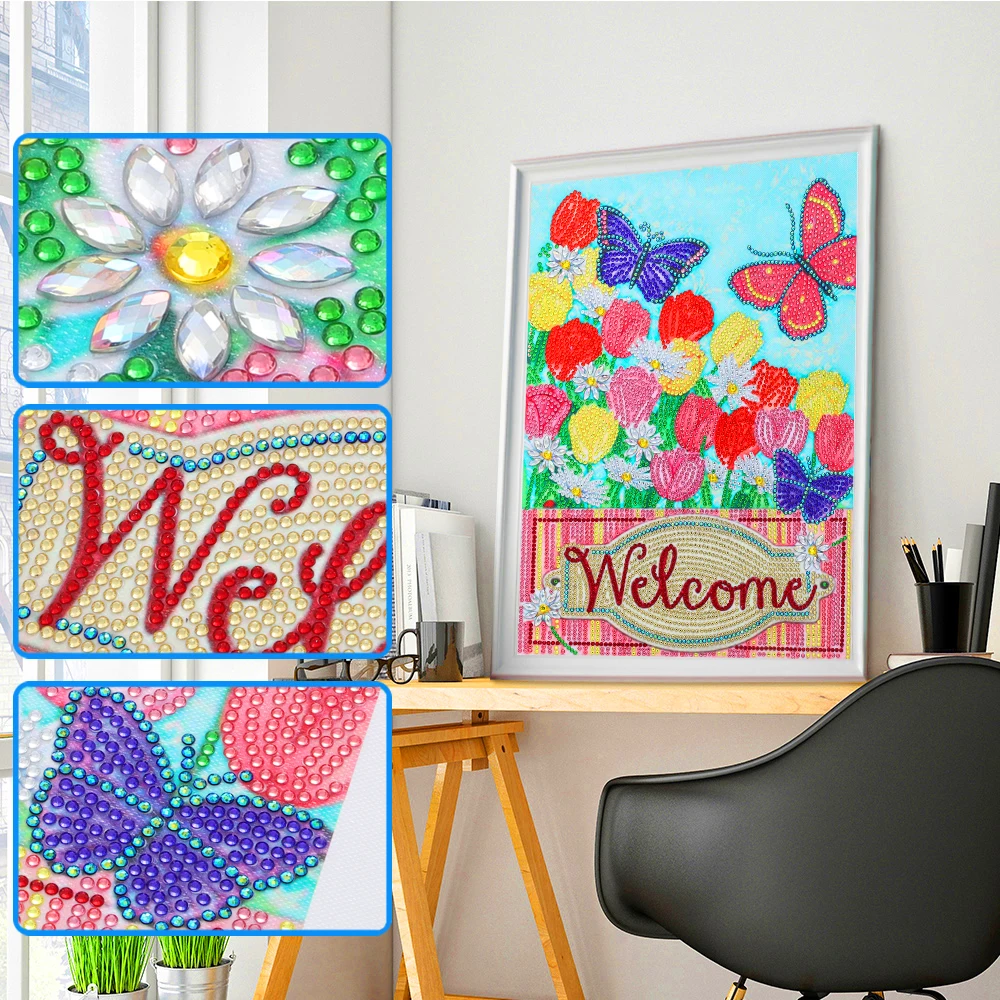 

5D Алмазная мозаика, распродажа, цветок, бабочка, сделай сам, алмазная живопись, животные, вышивка, ручная работа, подарок, добро пожаловать в сад