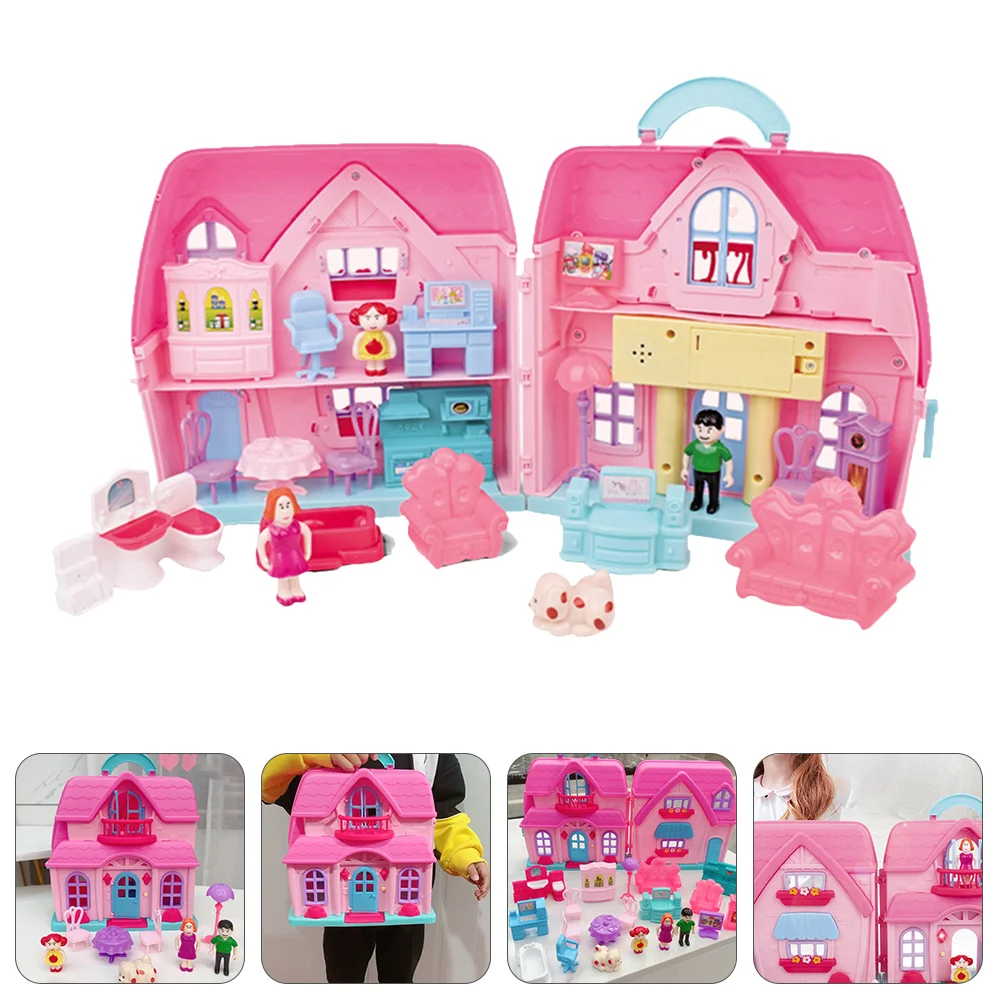 

Toyandona Mini Villa Birthday Gift Girl House Children Family Simulation Game Role Toy