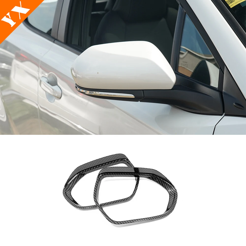 

Для Toyota C-HR CHR 2016-2023 карбоновый/хромированный автомобильный боковой дверь, поворотное зеркало заднего вида, дождь, декоративная наклейка для бровей, аксессуары