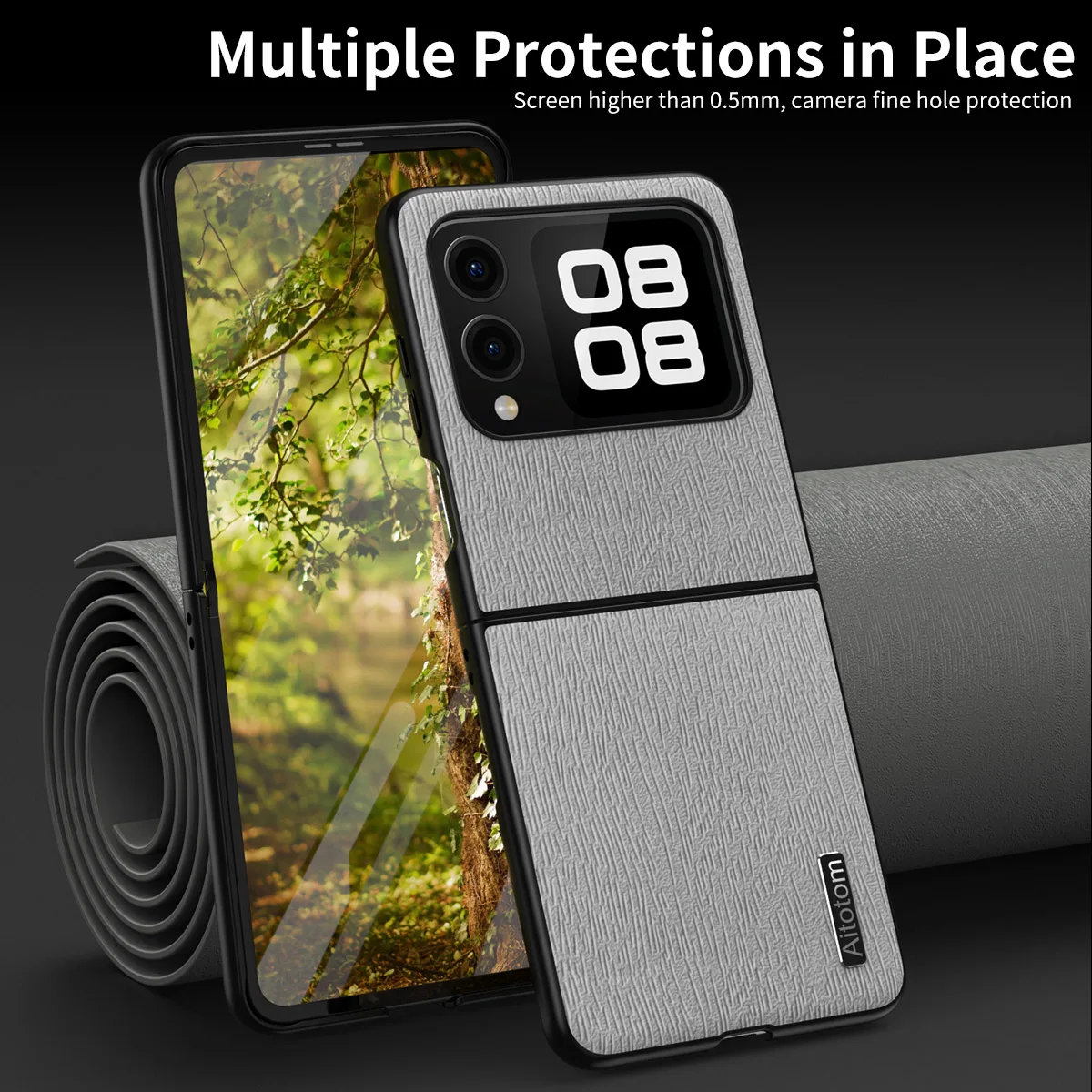 Чехол для Huawei nova Flip Leather Tree Pattern Front PC Frame Силиконовый защитный жесткий чехол