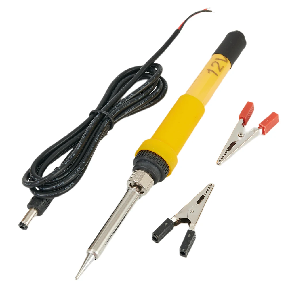 DC 12V Electric Soldering Iron Set With Alligator Clip 60W Welding Solder Rework Station Heat Pencil Tips Repair Tool Randomly