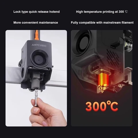 Комплект Hotend для Anycubic Kobra 3 Max, насадка из закаленной стали для Kobra 3 Max Combo 24 В 80 Вт, керамический нагревательный стержень для KOBRA 3 MAX