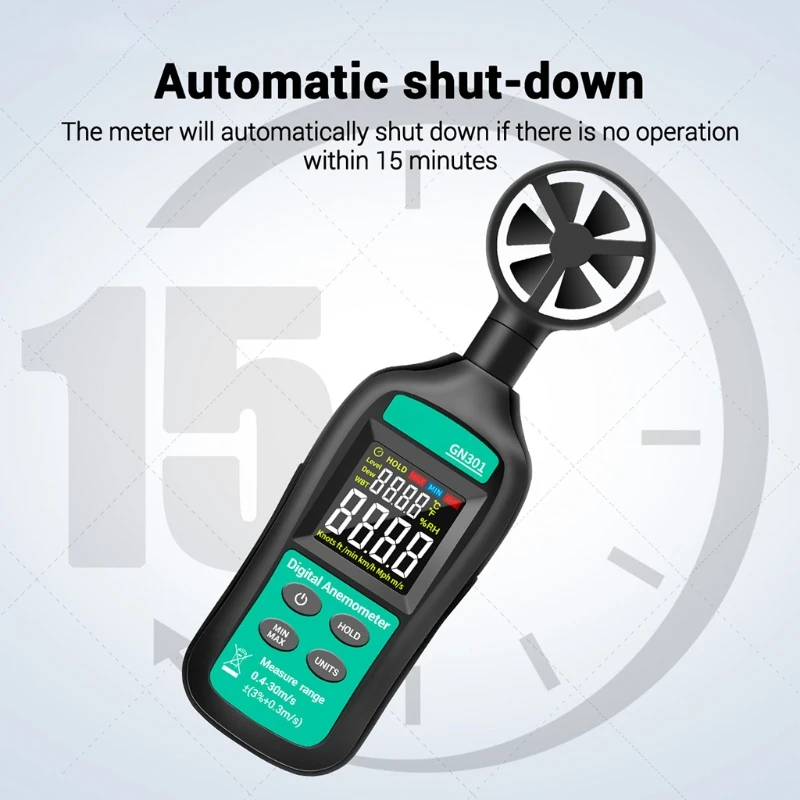 ipiip GN301 цифровой анемометр 0-30 м/с измеритель скорости ветра термометр гигрометр