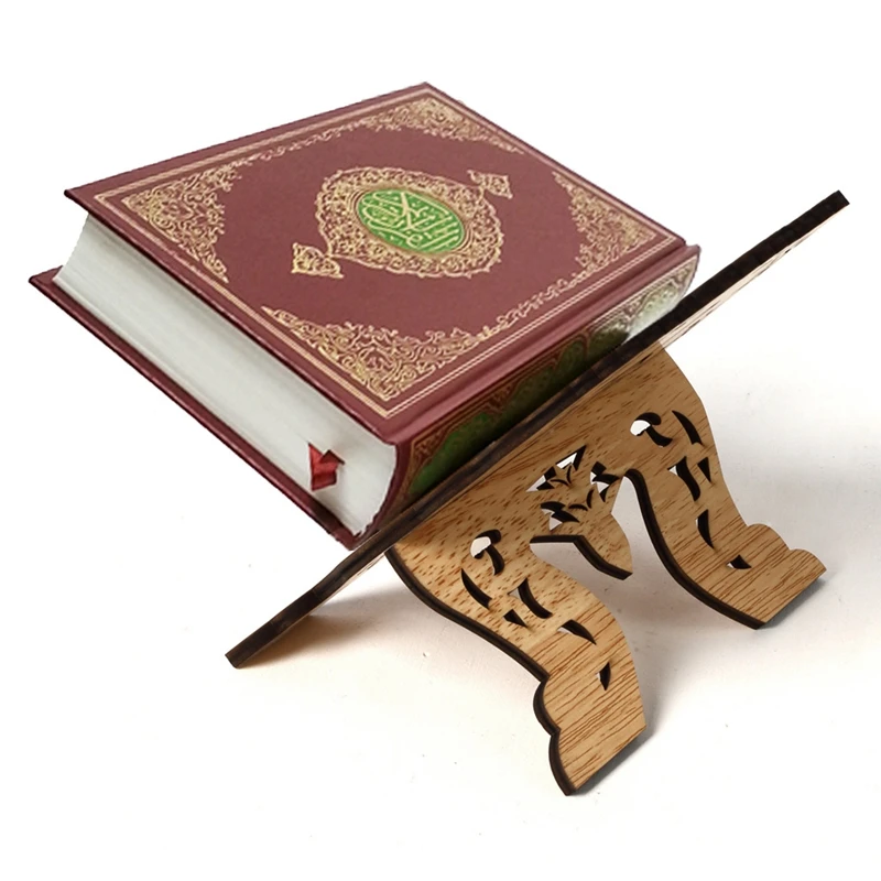 

Деревянная книжная полка Eid, исламский мусульманский Коран, стойка для чтения, Библия Eid al Fitr, религиозная молитвенная стойка, книжная полка, ...