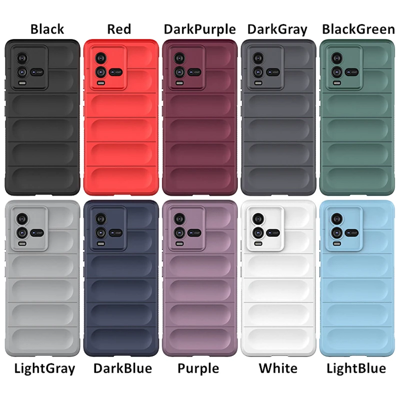 For Vivo iQOO 10 Cover iQOO 10 Pro Case Shockproof Rubber Soft Silicone Protection Bumper For Vivo iQOO 10 5G Fundas 6.78 inch