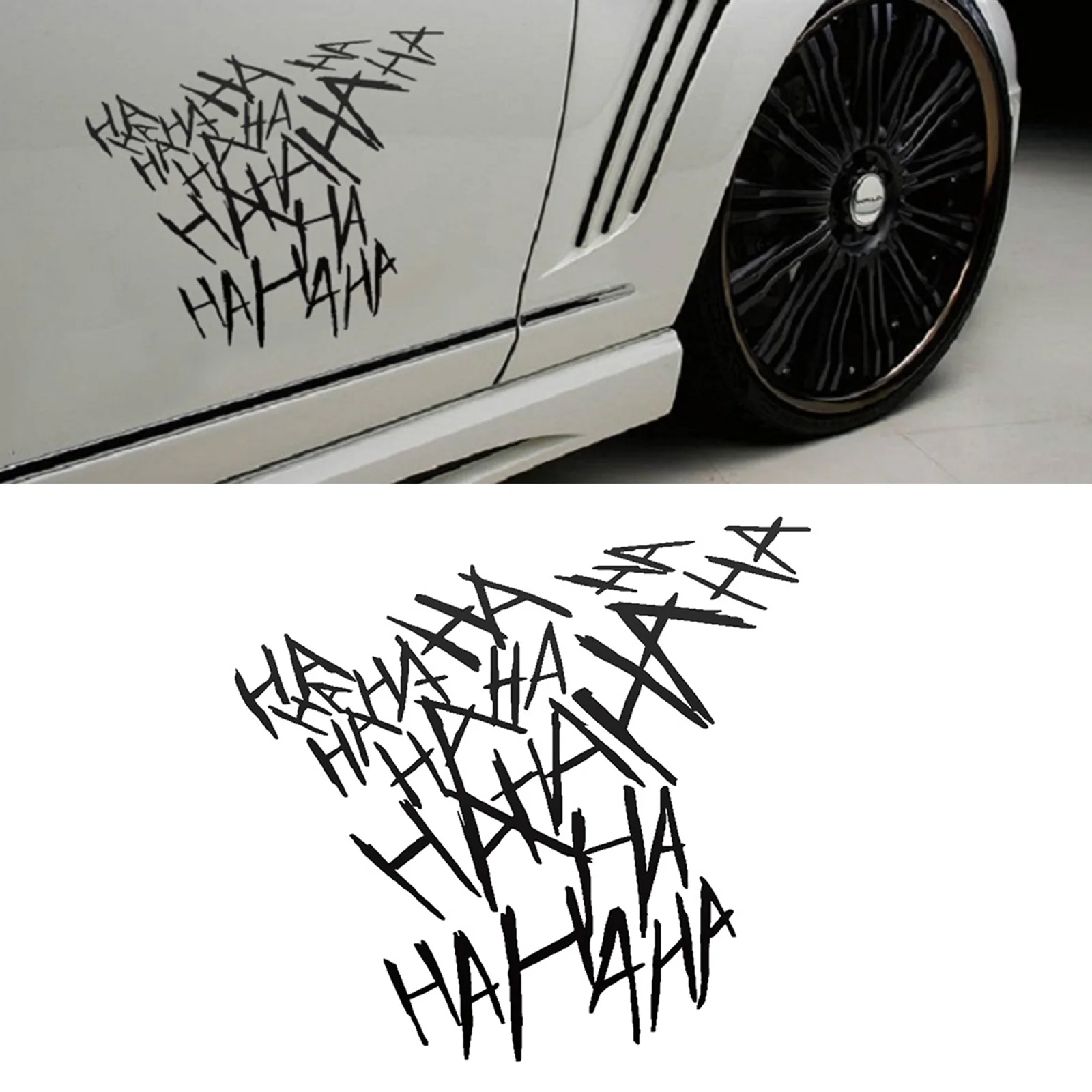 

HAHAHA Motorcycle Helmet Reflective Decor Decal Car Body Window Bumper Sticker