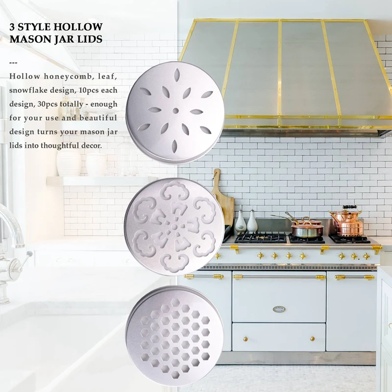 30 шт. крышка для банок 3 стиля полая свечей абажур банки шарика банка с обычным